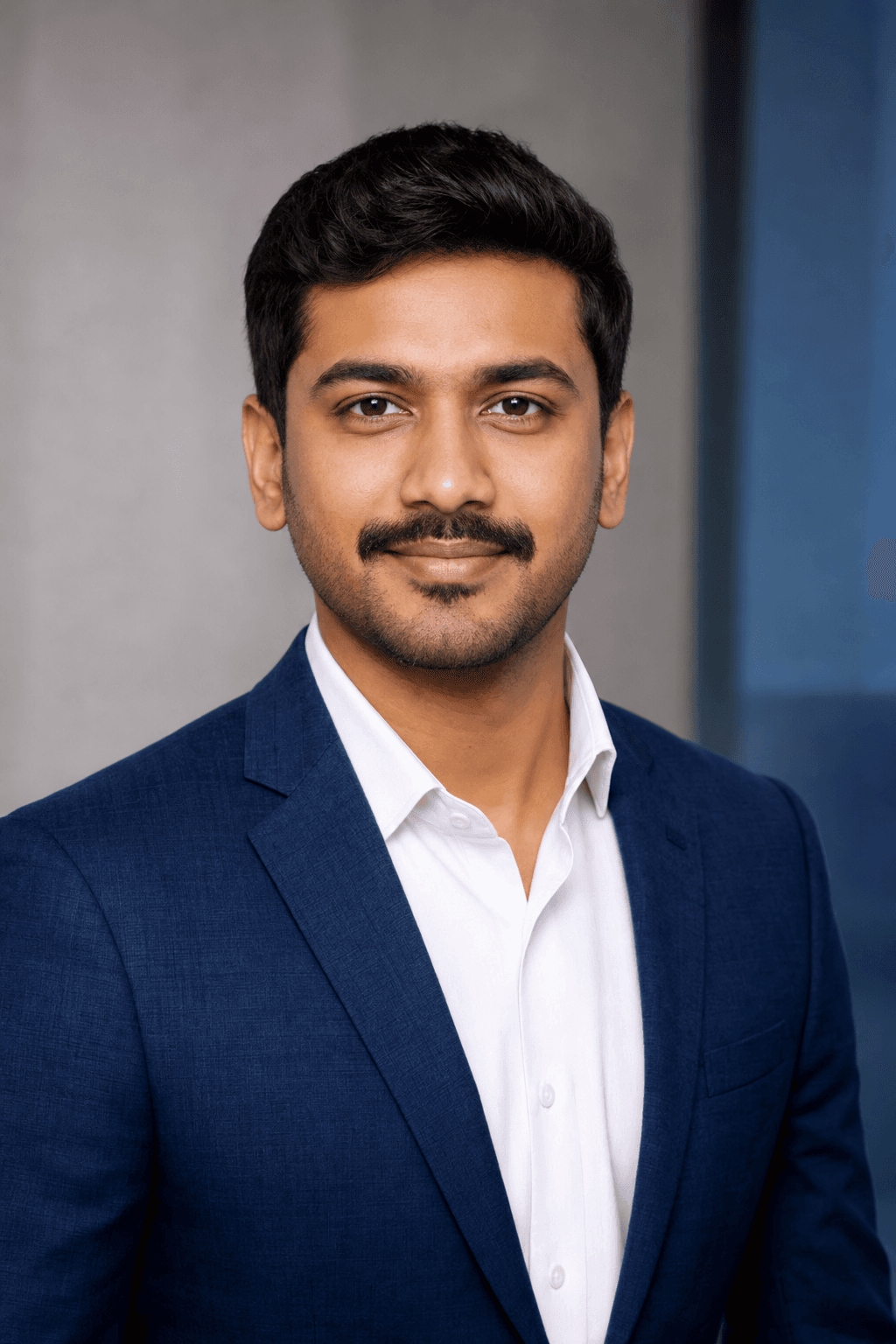 AI-generated corporate portrait representing Mayur Aldar