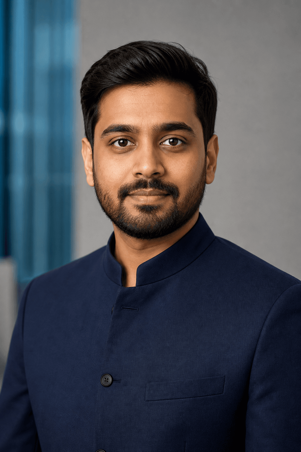 AI-generated corporate portrait representing Saurish Dange